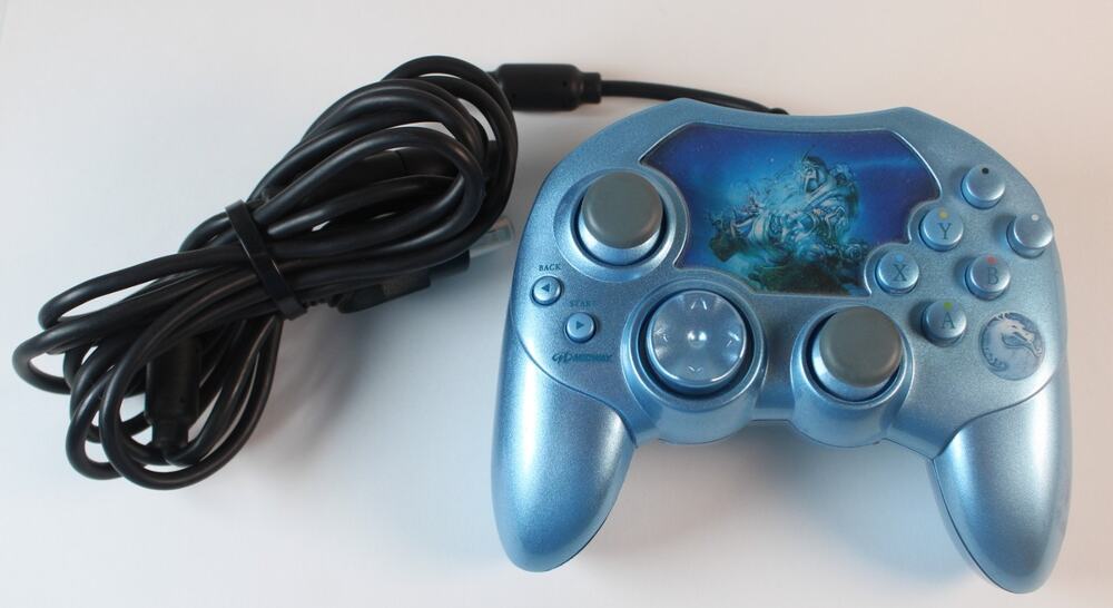 NubyTech Xbox Wired Ergonomic Light Blue Controller 6ft Cable for Microsoft Xbox